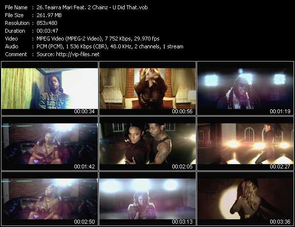 Teairra Mari Feat. 2 Chainz video ”U Did That” from dvd ”Vip-Express Videos July 2012 Vol.1”