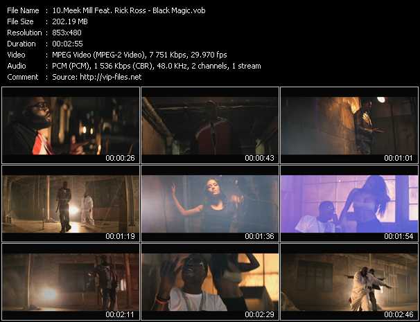 Meek Mill Feat. Rick Ross video ”Black Magic” from dvd ”Vip-Express Videos July 2012 Vol.3”