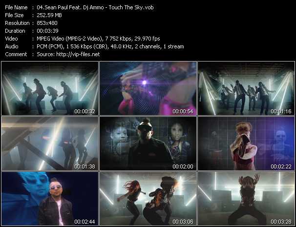 Sean Paul Feat. Dj Ammo video ”Touch The Sky” from dvd ”Vip-Express Videos August 2012 Vol.1”