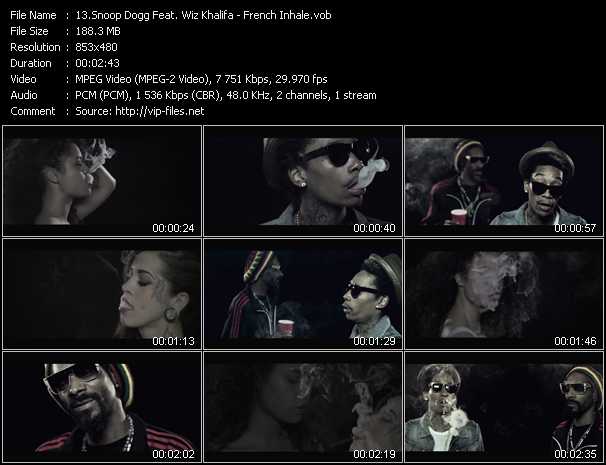 Snoop Dogg Feat. Wiz Khalifa video ”French Inhale” from dvd ”Vip-Express Videos August 2012 Vol.1”