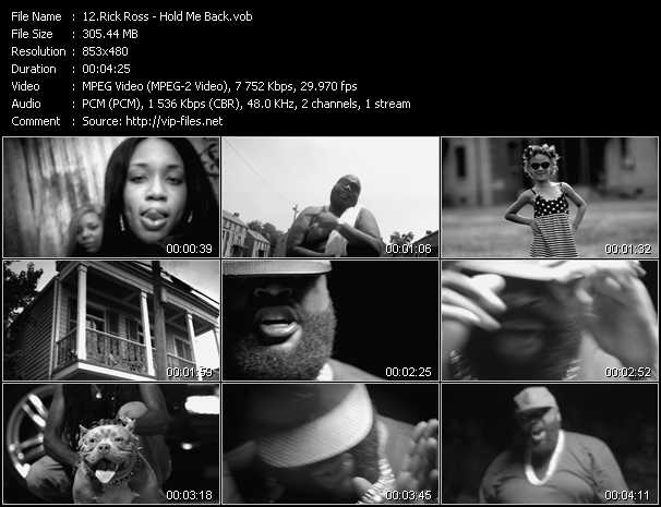 Rick Ross video ”Hold Me Back” from dvd ”Vip-Express Videos August 2012 Vol.2”