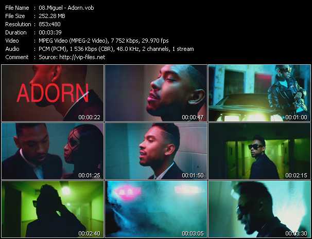 Miguel video ”Adorn” from dvd ”Vip-Express Videos August 2012 Vol.3”