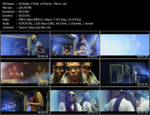 Bobby Valentino (Bobby V) Feat. Lil' Wayne video ”Mirror” from dvd ”Vip-Express Videos August 2012 Vol.3”