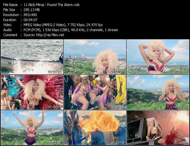 Nicki Minaj video ”Pound The Alarm” from dvd ”Vip-Express Videos August 2012 Vol.3”