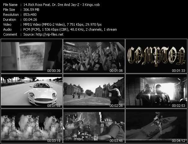 Rick Ross Feat. Dr. Dre And Jay-Z video ”3 Kings” from dvd ”Vip-Express Videos August 2012 Vol.3”