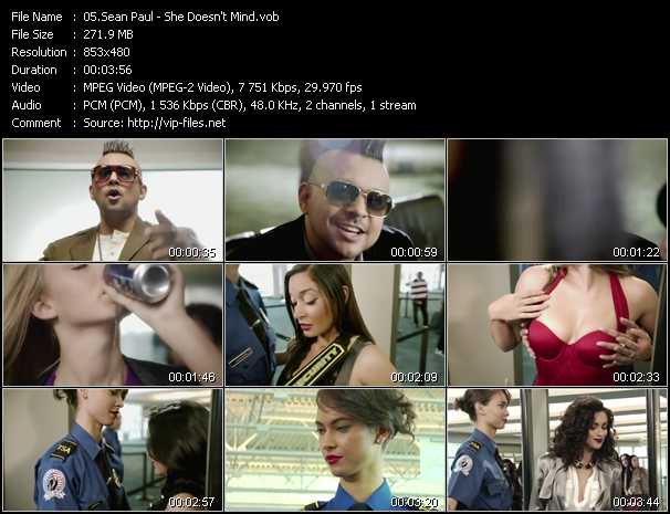 Sean Paul video ”She Doesn't Mind” from dvd ”Vip-Express Videos October 2011 Vol.3”