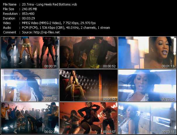 Trina video ”Long Heels Red Bottoms” from dvd ”Vip-Express Videos November 2011 Vol.1”