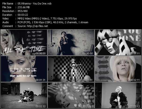 Rihanna video ”You Da One” from dvd ”Vip-Express Videos November 2011 Vol.2”