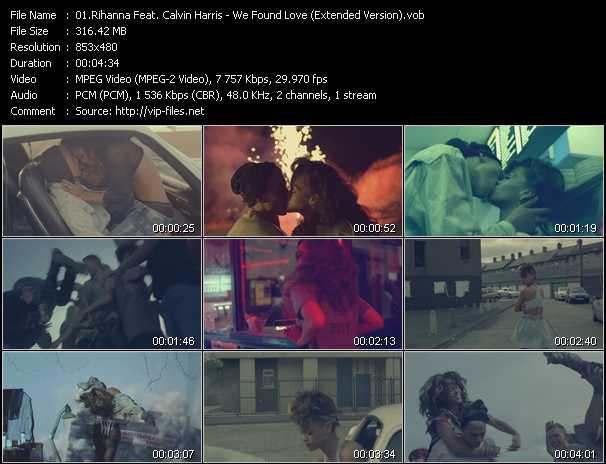 Rihanna Feat. Calvin Harris video ”We Found Love (Extended Version)” from dvd ”DTVideos Extended Vol.44”