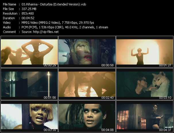 Rihanna video ”Disturbia (Extended Version)” from dvd ”DTVideos Extended Vol.46”