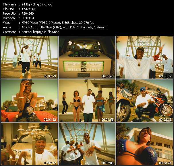 B.G. video ”Bling Bling” from dvd ”ETV Network Vital Dance 9028 January 2000”