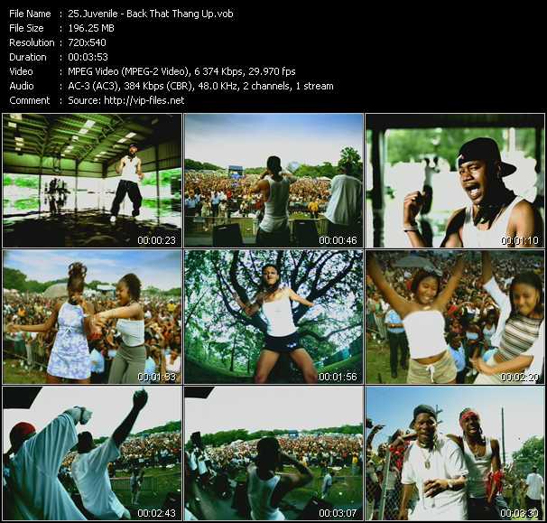 Juvenile video ”Back That Thang Up” from dvd ”ETV Network Vital Dance 9028 January 2000”