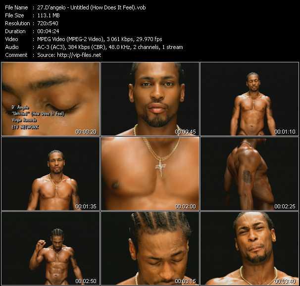 D'Angelo video ”Untitled (How Does It Feel)” from dvd ”ETV Network Vital Dance 9028 January 2000”