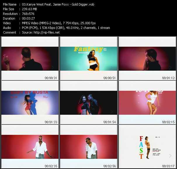 Kanye West Feat. Jamie Foxx video ”Gold Digger” from dvd ”MixMash Espanol October 2005”