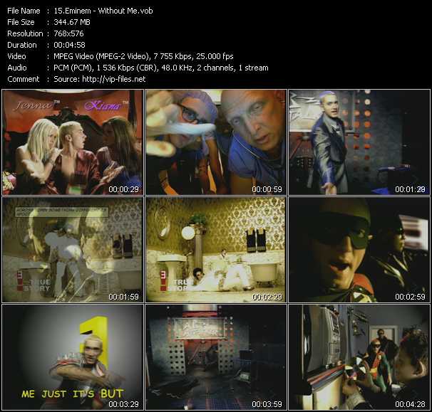 Eminem video ”Without Me” from dvd ”MixMash Party Classics Vol.24”