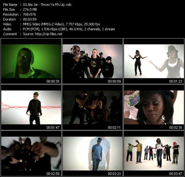 Nia Jai video ”Throw Ya M's Up” from dvd ”MixMash Urban February 2008”