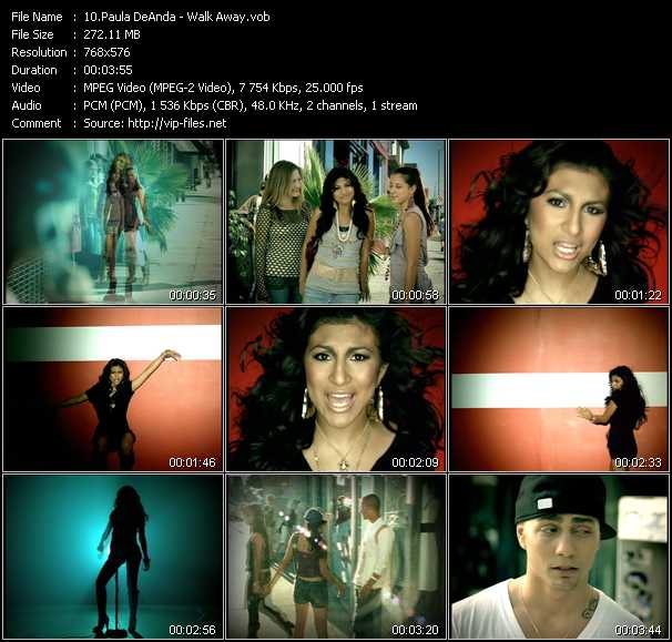 Paula DeAnda video ”Walk Away” from dvd ”MixMash Urban February 2008”