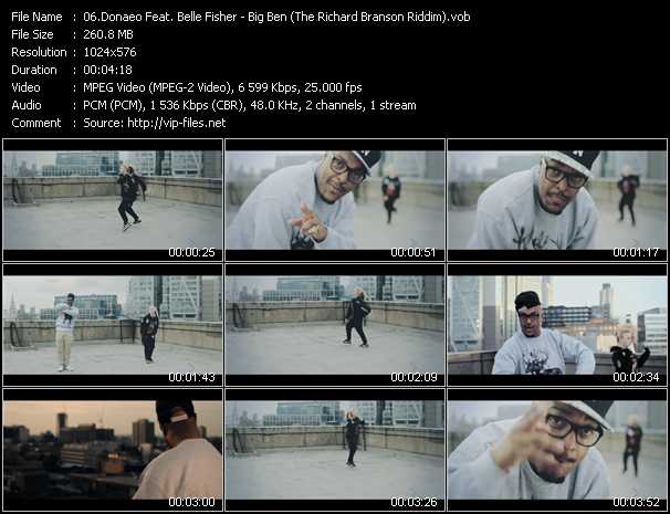 Donaeo (Donae'o) Feat. Belle Fisher video ”Big Ben (The Richard Branson Riddim)” from dvd ”MixMash QuickMash 2012 Vol.15”
