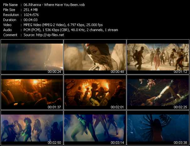 Rihanna video ”Where Have You Been” from dvd ”MixMash QuickMash 2012 Vol.18”