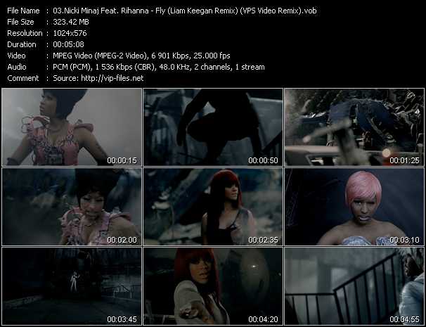 Nicki Minaj Feat. Rihanna video ”Fly (Liam Keegan Remix) (VPS Video Remix)” from dvd ”MixMash QuickMash 2011 Vol.28”