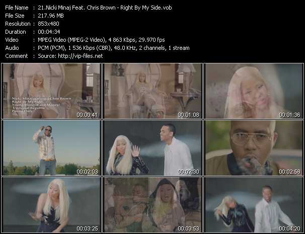 Nicki Minaj Feat. Chris Brown video ”Right By My Side” from dvd ”Hot Video July 2012”