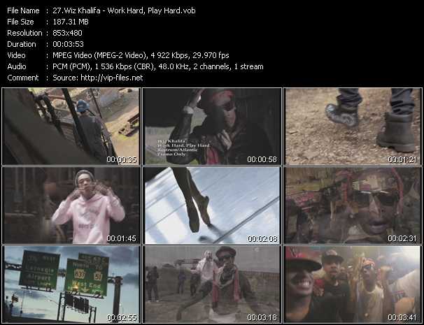 Wiz Khalifa video ”Work Hard, Play Hard” from dvd ”Hot Video July 2012”