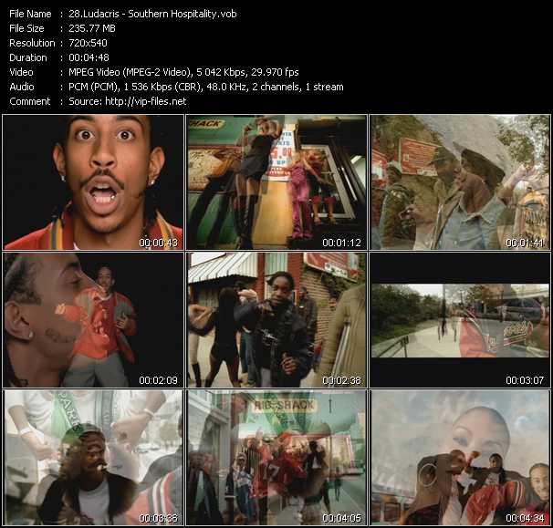 Ludacris video ”Southern Hospitality” from dvd ”Hot Video Classics Best Of 2001 Vol.1”