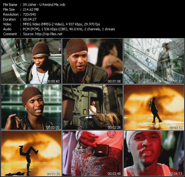 Usher video ”U Remind Me” from dvd ”Hot Video Classics Best Of 2001 Vol.2”