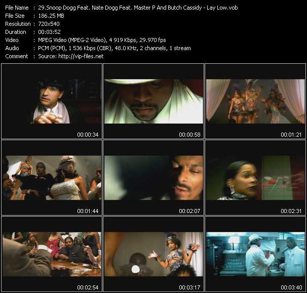 Snoop Dogg Feat. Nate Dogg, Master P And Butch Cassidy video ”Lay Low” from dvd ”Hot Video Classics Best Of 2001 Vol.2”