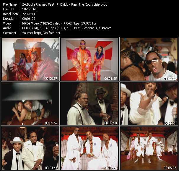 Busta Rhymes Feat. P. Diddy (Puff Daddy) And Pharrell Williams video ”Pass The Courvoisier” from dvd ”Hot Video Classics Best Of 2002 Vol.1”