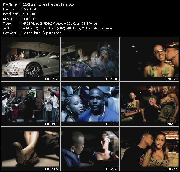 Clipse video ”When The Last Time” from dvd ”Hot Video Classics Best Of 2002 Vol.1”