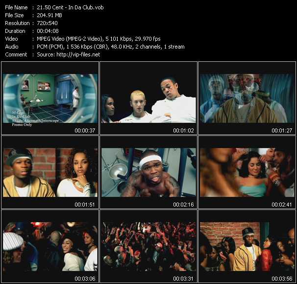 50 Cent video ”In Da Club” from dvd ”Hot Video Classics Best Of 2003 Vol.2”