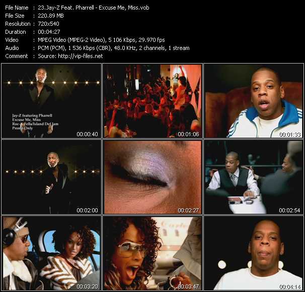 Jay-Z Feat. Pharrell Williams video ”Excuse Me, Miss” from dvd ”Hot Video Classics Best Of 2003 Vol.2”