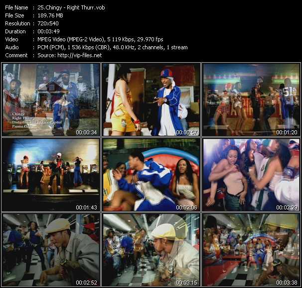 Chingy video ”Right Thurr” from dvd ”Hot Video Classics Best Of 2003 Vol.2”