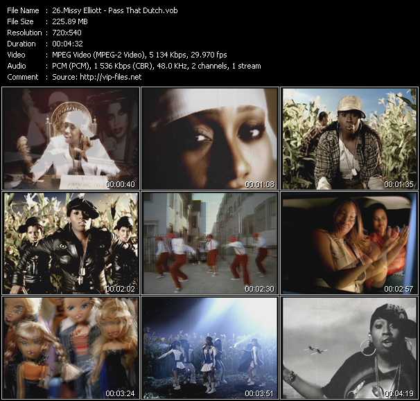 Missy Elliott video ”Pass That Dutch” from dvd ”Hot Video Classics Best Of 2003 Vol.2”