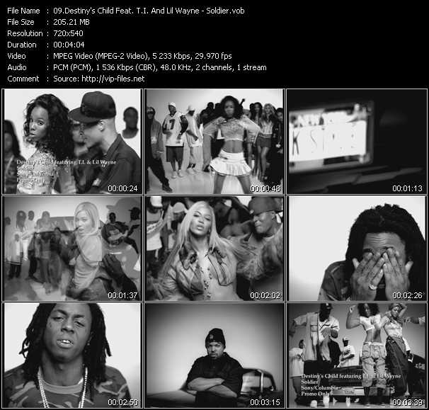 Destiny's Child Feat. T.I. And Lil' Wayne video ”Soldier” from dvd ”Hot Video Classics Best Of 2005 Vol.2”