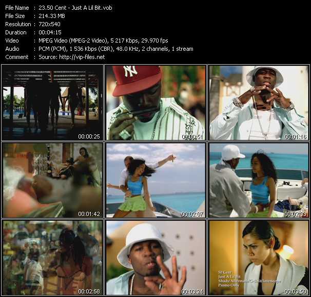 50 Cent video ”Just A Lil Bit” from dvd ”Hot Video Classics Best Of 2005 Vol.2”