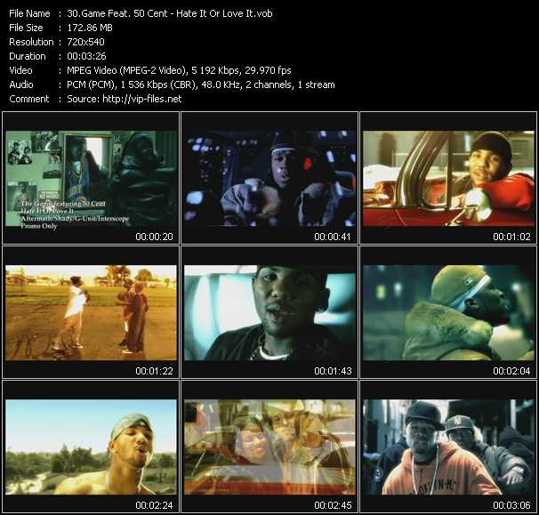 Game Feat. 50 Cent video ”Hate It Or Love It” from dvd ”Hot Video Classics Best Of 2005 Vol.2”