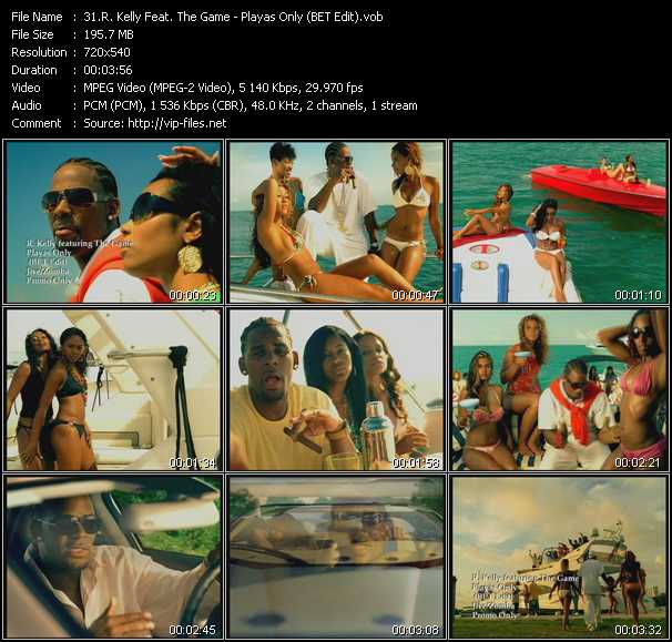 R. Kelly Feat. The Game video ”Playas Only (BET Edit)” from dvd ”Hot Video Classics Best Of 2005 Vol.3”