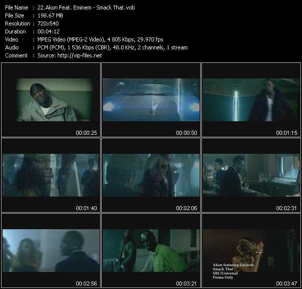 Akon Feat. Eminem video ”Smack That” from dvd ”Hot Video Classics Best Of 2006 Vol.1”