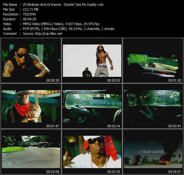 Birdman And Lil' Wayne video ”Stuntin' Like My Daddy” from dvd ”Hot Video Classics Best Of 2006 Vol.1”