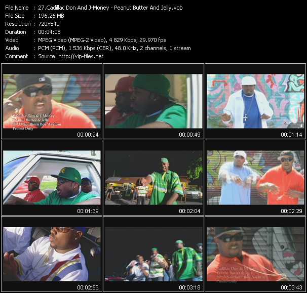 Cadillac Don And J-Money video ”Peanut Butter And Jelly” from dvd ”Hot Video Classics Best Of 2006 Vol.1”