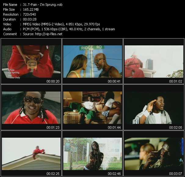 T-Pain video ”I'm Sprung” from dvd ”Hot Video Classics Best Of 2006 Vol.1”