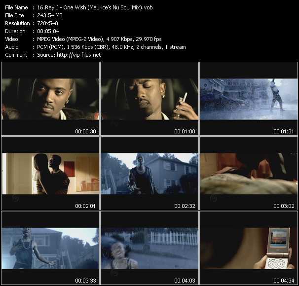 Ray J video ”One Wish (Maurice's Nu Soul Mix)” from dvd ”Hot Video Classics Best Of 2006 Vol.2”