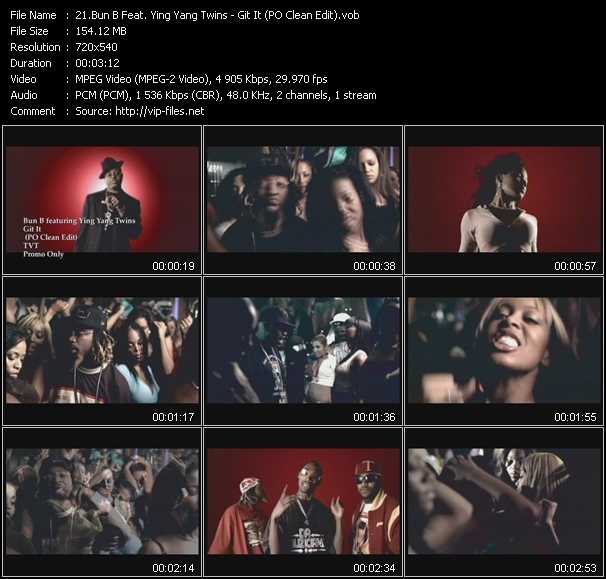 Bun B Feat. Ying Yang Twins video ”Git It (PO Clean Edit)” from dvd ”Hot Video Classics Best Of 2006 Vol.2”