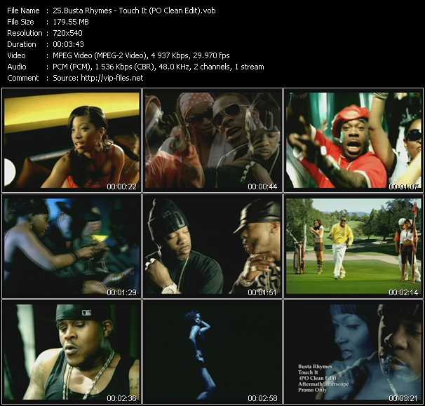 Busta Rhymes video ”Touch It (PO Clean Edit)” from dvd ”Hot Video Classics Best Of 2006 Vol.2”