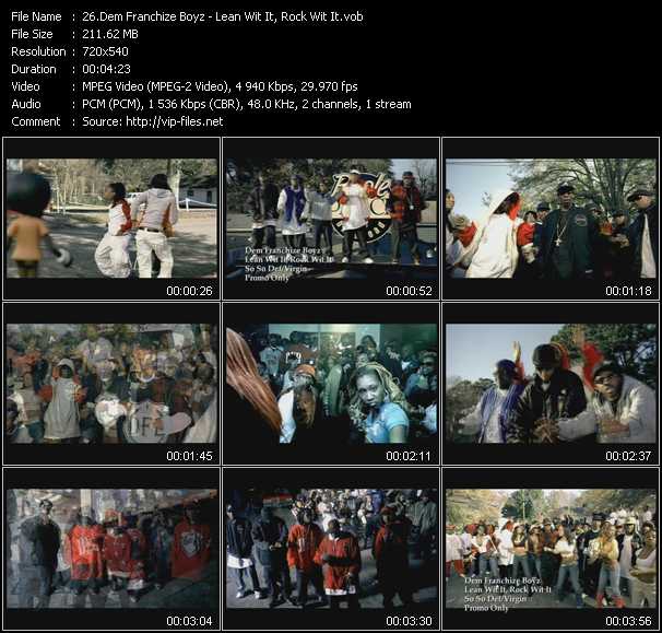 Dem Franchize Boyz video ”Lean Wit It, Rock Wit It” from dvd ”Hot Video Classics Best Of 2006 Vol.2”