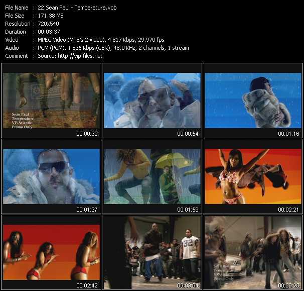 Sean Paul video ”Temperature” from dvd ”Hot Video Classics Best Of 2006 Vol.3”