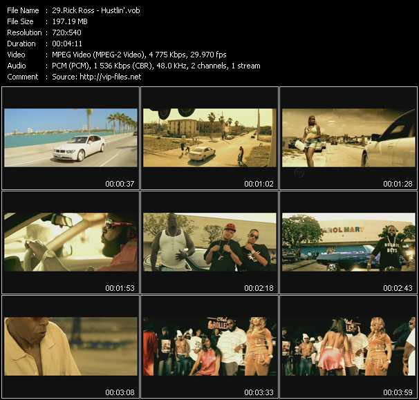 Rick Ross video ”Hustlin'” from dvd ”Hot Video Classics Best Of 2006 Vol.3”