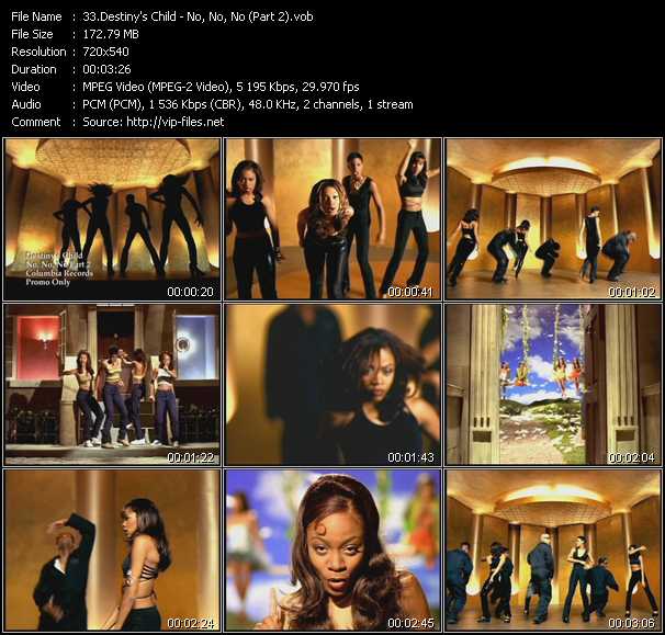 Destiny's Child video ”No, No, No (Part 2)” from dvd ”Hot Video Classics Best Of 1998 Vol.2”